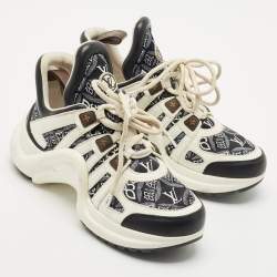 Louis Vuitton White/Blue Monogram Canvas and Fabric Archlight Low Top Sneakers Size 39