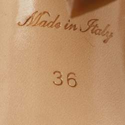 Pre Owned Louis Vuitton White/Brown Leather and Reverse Monogram Canvas Matchmake Sandals Size 36