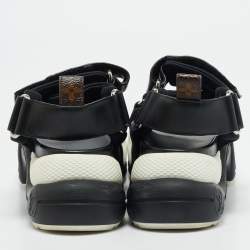 Pre Owned Louis Vuitton Black Leather Paseo Comfort Sandals Size 37