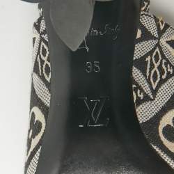 Louis Vuitton Navy Blue Denim Silhouette Mules Size 35