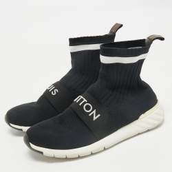 Louis Vuitton Black Knit Fabric Aftergame Sock Sneakers Size 38.5