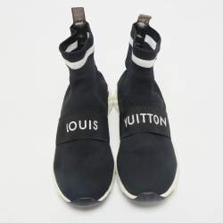 Louis Vuitton Black Knit Fabric Aftergame Sock Sneakers Size 38.5