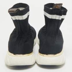 Louis Vuitton Black Knit Fabric Aftergame Sock Sneakers Size 38.5