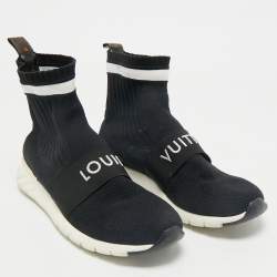 Louis Vuitton Black Knit Fabric Aftergame Sock Sneakers Size 38.5