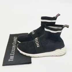 Louis Vuitton Black Knit Fabric Aftergame Sock Sneakers Size 38.5