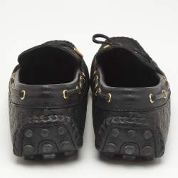 Louis Vuitton Black Monogram Leather Gloria Slip On Loafers Size 38.5
