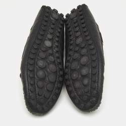 Louis Vuitton Black Monogram Leather Gloria Slip On Loafers Size 38.5