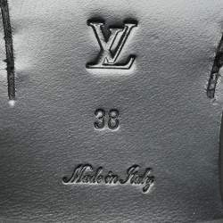 Louis Vuitton Burgundy Leather and Monogram Canvas Academy Loafers Size 38
