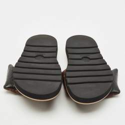 Louis Vuitton Brown Monogram Nylon Pool Pillow Comfort Flat Slide Sandals Size 39
