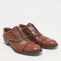 Louis Vuitton Brown Leather Tomboy Richelieu Oxfords Size 39
