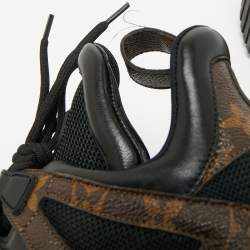 Louis Vuitton Black Mesh and Monogram Canvas Archlight Sneakers Size 36.5
