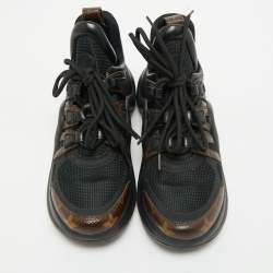 Louis Vuitton Black Mesh and Monogram Canvas Archlight Sneakers Size 36.5