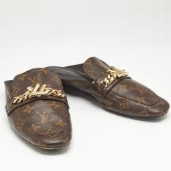 Louis Vuitton Brown Monogram Canvas Upper Case Sandals Size 41