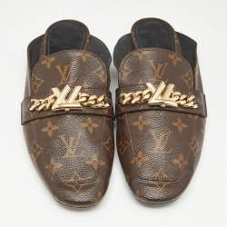 Louis Vuitton Brown Monogram Canvas Upper Case Sandals Size 41