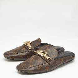 Louis Vuitton Brown Monogram Canvas Upper Case Sandals Size 41