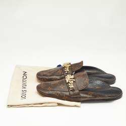 Louis Vuitton Brown Monogram Canvas Upper Case Sandals Size 41