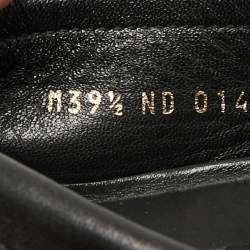 Louis Vuitton Black Leather Zipper Oxford Slip On Loafers Size 39.5