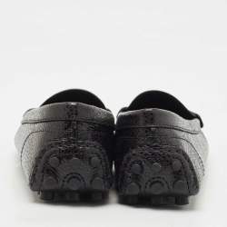مملوكة مسبقًا Louis Vuitton Black Leather Close Up Loafers Size 37