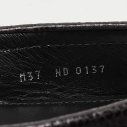 مملوكة مسبقًا Louis Vuitton Black Leather Close Up Loafers Size 37