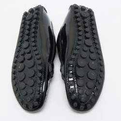 Louis Vuitton Black Patent Leather Oxford Slip On Loafers Size 37