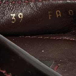 Louis Vuitton Burgundy Patent Leather Oxford Loafers Size 39
