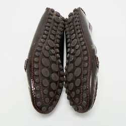 Louis Vuitton Burgundy Patent Leather Oxford Loafers Size 39