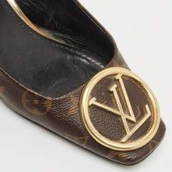 Louis Vuitton Monogram Canvas Madeleine Slingback Pumps Size 37