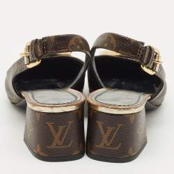 Louis Vuitton Monogram Canvas Madeleine Slingback Pumps Size 37
