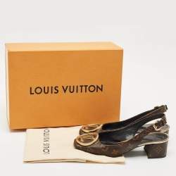 Louis Vuitton Monogram Canvas Madeleine Slingback Pumps Size 37
