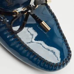 Louis Vuitton Two Tone Monogram Empreinte Patent Gloria Loafers Size 38