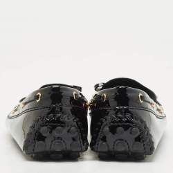 Louis Vuitton Two Tone Monogram Empreinte Patent Gloria Loafers Size 38