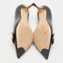Louis Vuitton Black Leather Bow Pumps Size 38