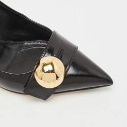 Louis Vuitton Black Leather Bow Pumps Size 38