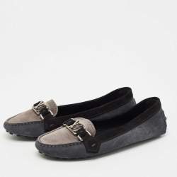 Louis Vuitton Tricolour Suede Oxford Loafers Size 39