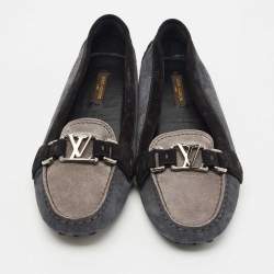 Louis Vuitton Tricolour Suede Oxford Loafers Size 39