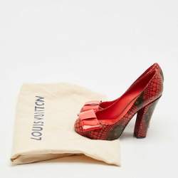 Louis Vuitton x Yayoi Kusama Red Polka Dot Monogram Canvas Platform Pumps Size 37