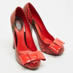 Louis Vuitton x Yayoi Kusama Red Polka Dot Monogram Canvas Platform Pumps Size 37
