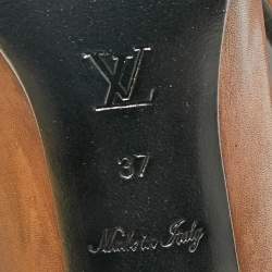 Louis Vuitton Two Tone Leather Mary Jane Platform Pumps Size 37