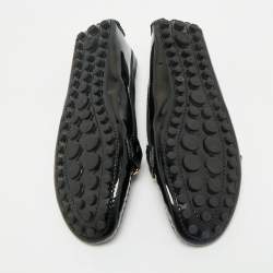 Pre Owned Louis Vuitton Black Patent Leather Oxford Loafers Size 37.5