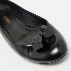 Louis Vuitton Black Leather Lovely Ballet Flats Size 38