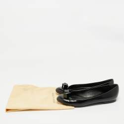 Louis Vuitton Black Leather Lovely Ballet Flats Size 38