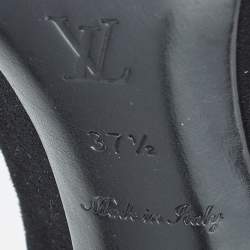 Pre Owned Louis Vuitton Black Suede Pointed Toe Pumps Size 37.5