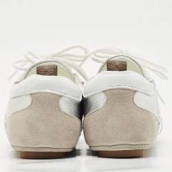Louis Vuitton Tri Color Leather and Suede Sneakerina Low Top Sneakers Size 37