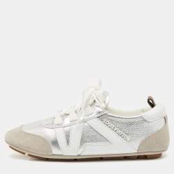 Louis Vuitton Tri Color Leather and Suede Sneakerina Low Top Sneakers Size 37