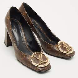 Louis Vuitton Brown Monogram Canvas Madeleine Pumps Size 38.5 