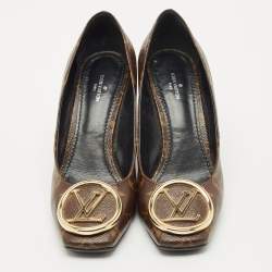 Louis Vuitton Brown Monogram Canvas Madeleine Pumps Size 38.5 