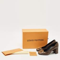 Louis Vuitton Brown Monogram Canvas Madeleine Pumps Size 38.5 