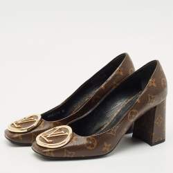 Louis Vuitton Brown Monogram Canvas Madeleine Pumps Size 38.5 