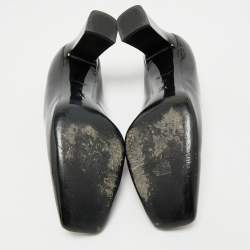 Pre Owned حذاء كعب عالي لويس فيتون جلد لامع أسود ماديلين مقاس 42