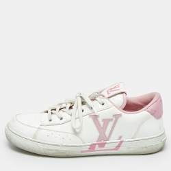 Louis Vuitton Beige Monogram Embossed Suede And Leather